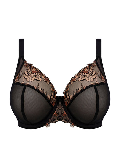 Packshot Teagan Plunge BH Black/Almond Voorzijde