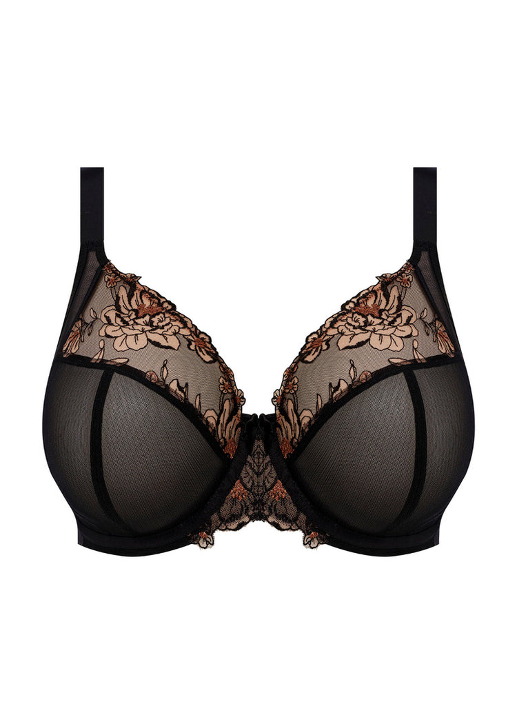 Packshot Teagan Plunge BH Black/Almond Voorzijde