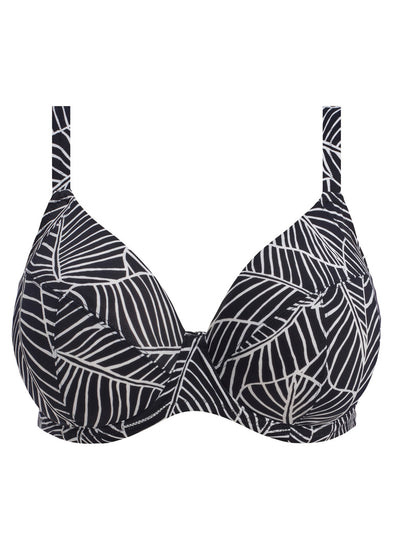 Packshot Kata Beach Plunge Bikini Top Zwart Voorzijde