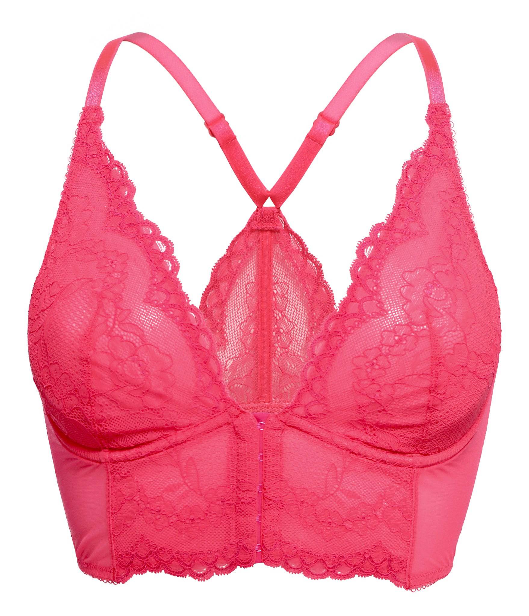 Pink lace store bralet