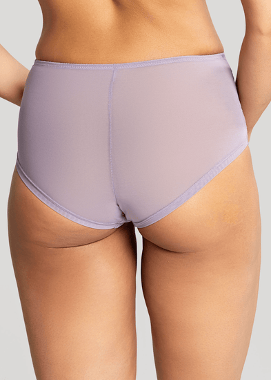 Model in Emilia High Waisted Broekje Lilac Achterzijde